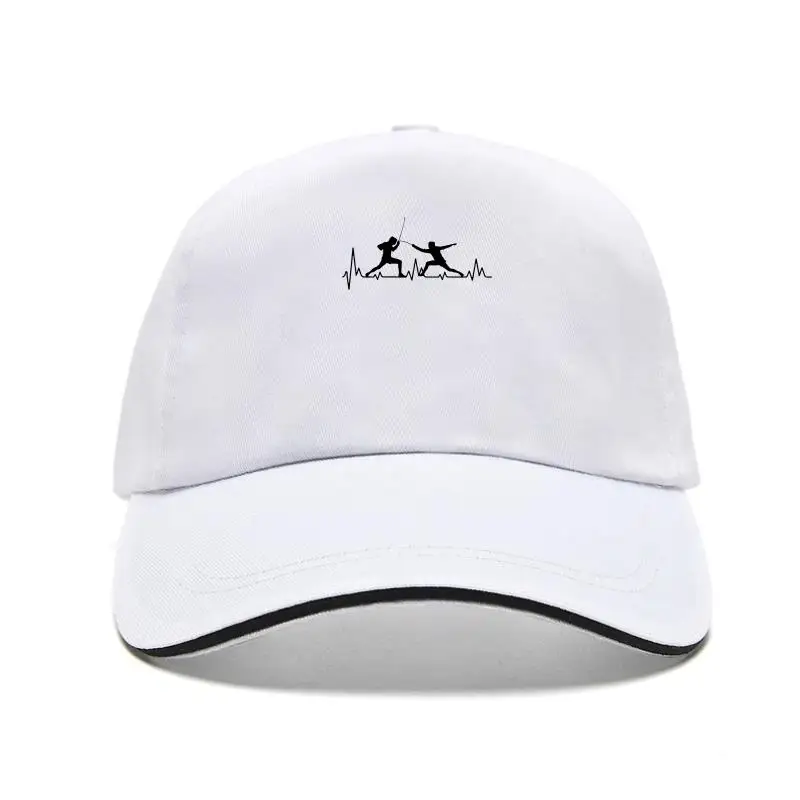 

Summer Men Bill Hat Heartbeat Fencing Bill Hats Hats Funny 100% Cotton Fencing Men Baseball Cap Cool Gift Men