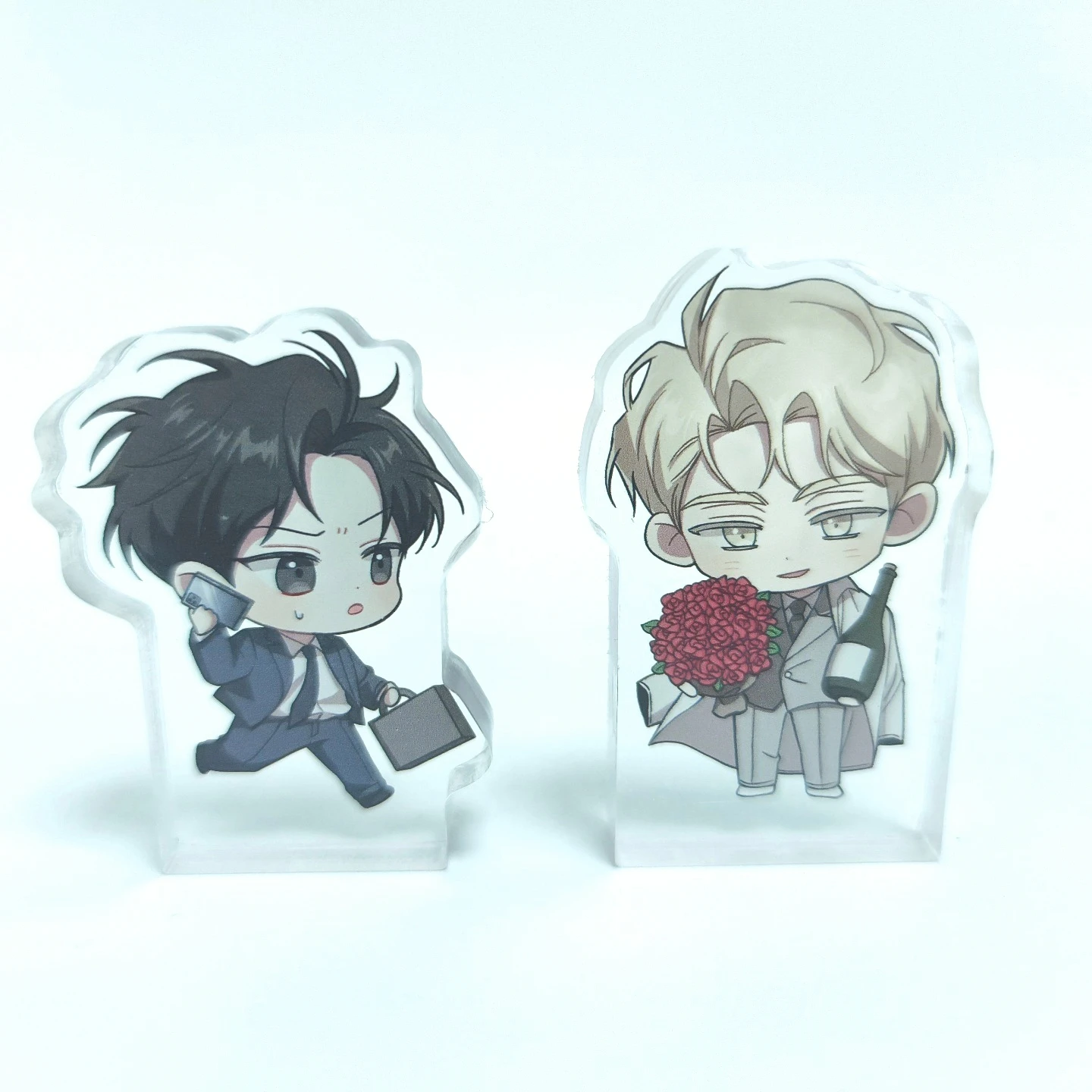 Фото Passion Raga Code Name Roses and Champagne Chibi Mini Block Yaoi Manhwa Брелок Акриловая Подставка Аниме-Коллекционный Декор для Стола №3