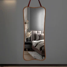 Nordic Hallway Mirror Aesthetic Vintage Full Body Mirror Hairdressing Aesthetic Wall Autocollants Muraux Home Decorating Items