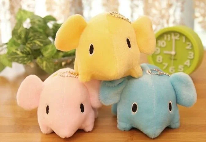 

Суперкавайная плюшевая игрушка-брелок со слонами, 11 см, 2023