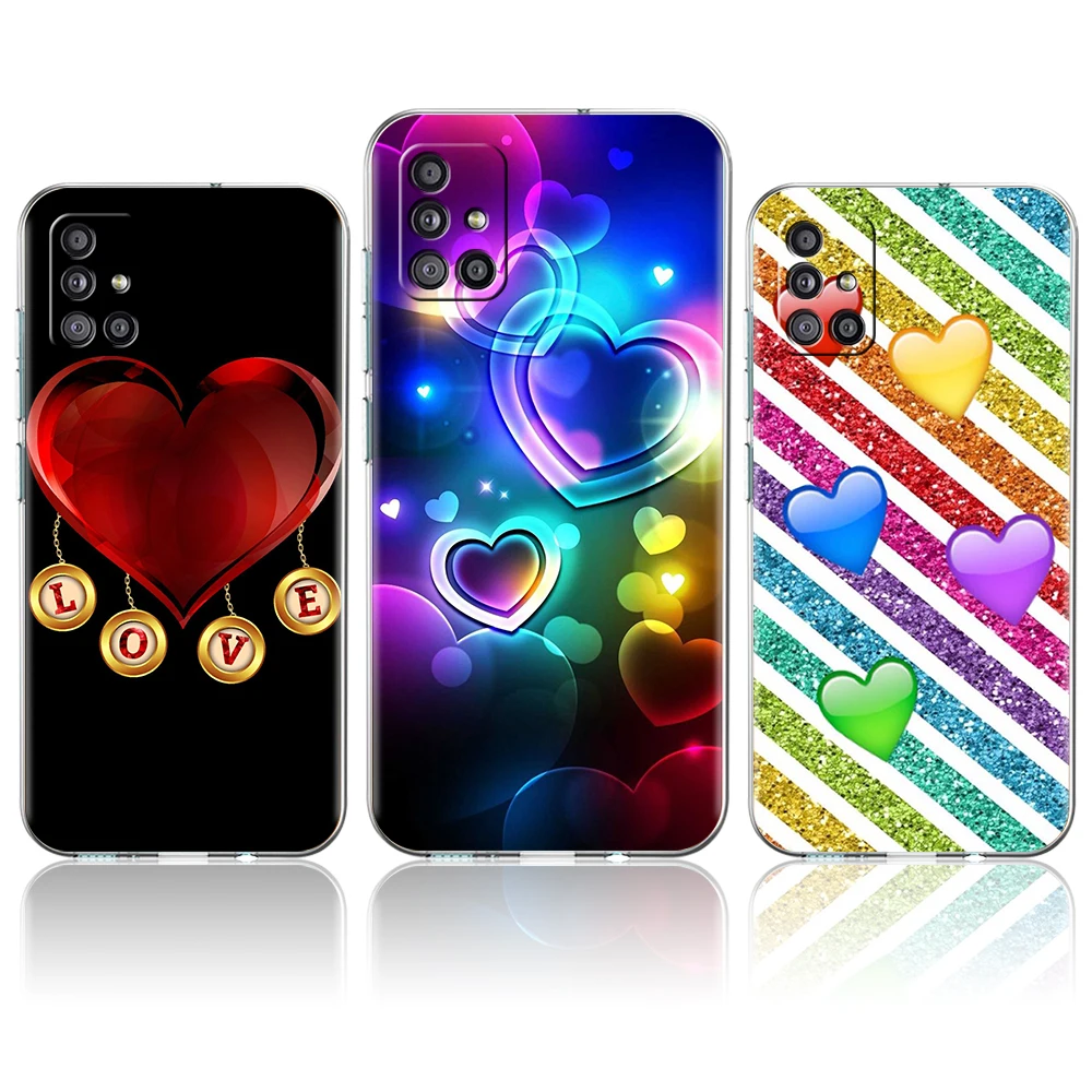 

Love Girl Gift Transparent Soft Cover for Samsung Galaxy A13 A22 A52S A52 A72 A51 A71 A41 A31 A21 A11 A01 5G Phone Case Fundas
