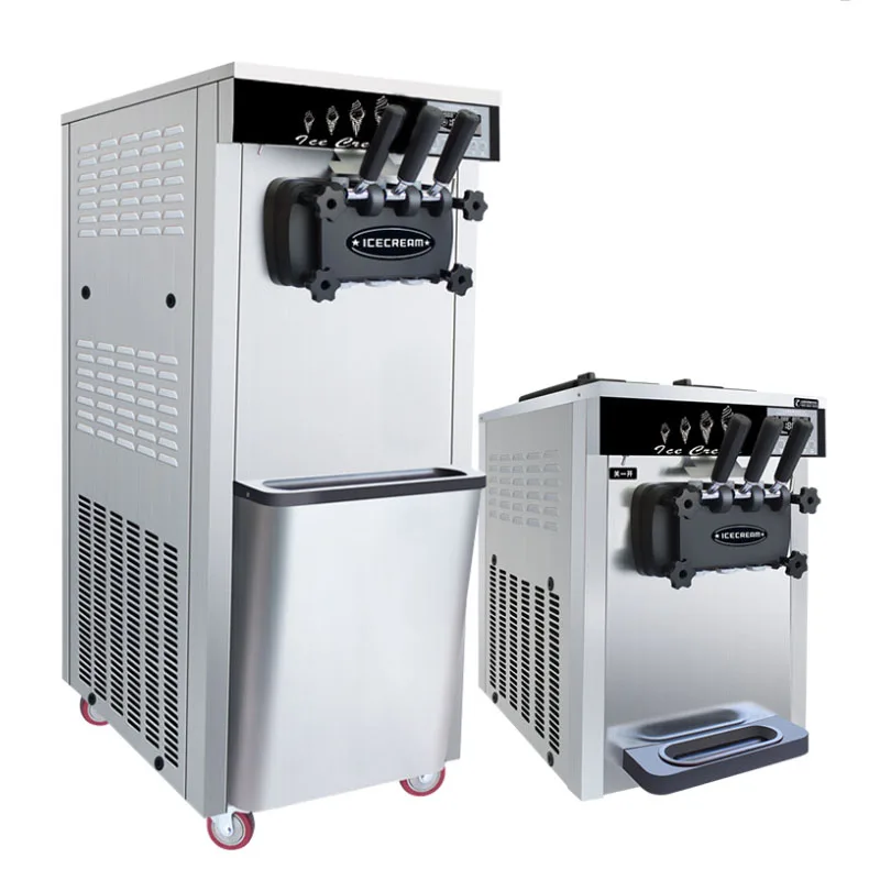 

Ice Cream Maker Commercial 2+1 Three Flavors Full-Automatic Stainless Steel Milk Tea Shop Cold Drink Cone Machine