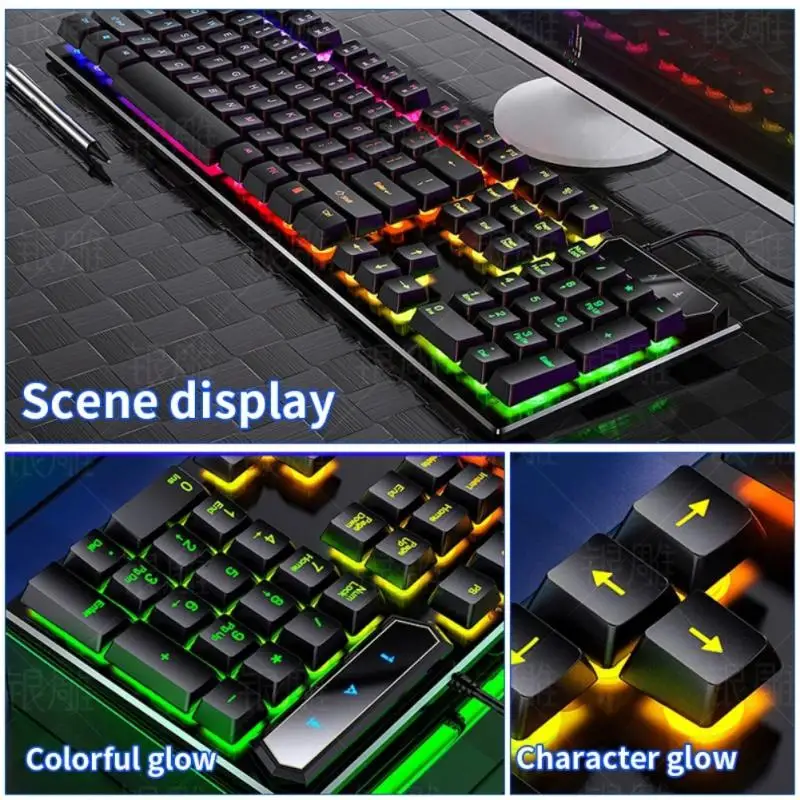 

2021 New Gaming Keyboard Mouse Computer USB Backlit Wired Keyboard PC Gamer Mouse And Keyboard for Game Laptop PC