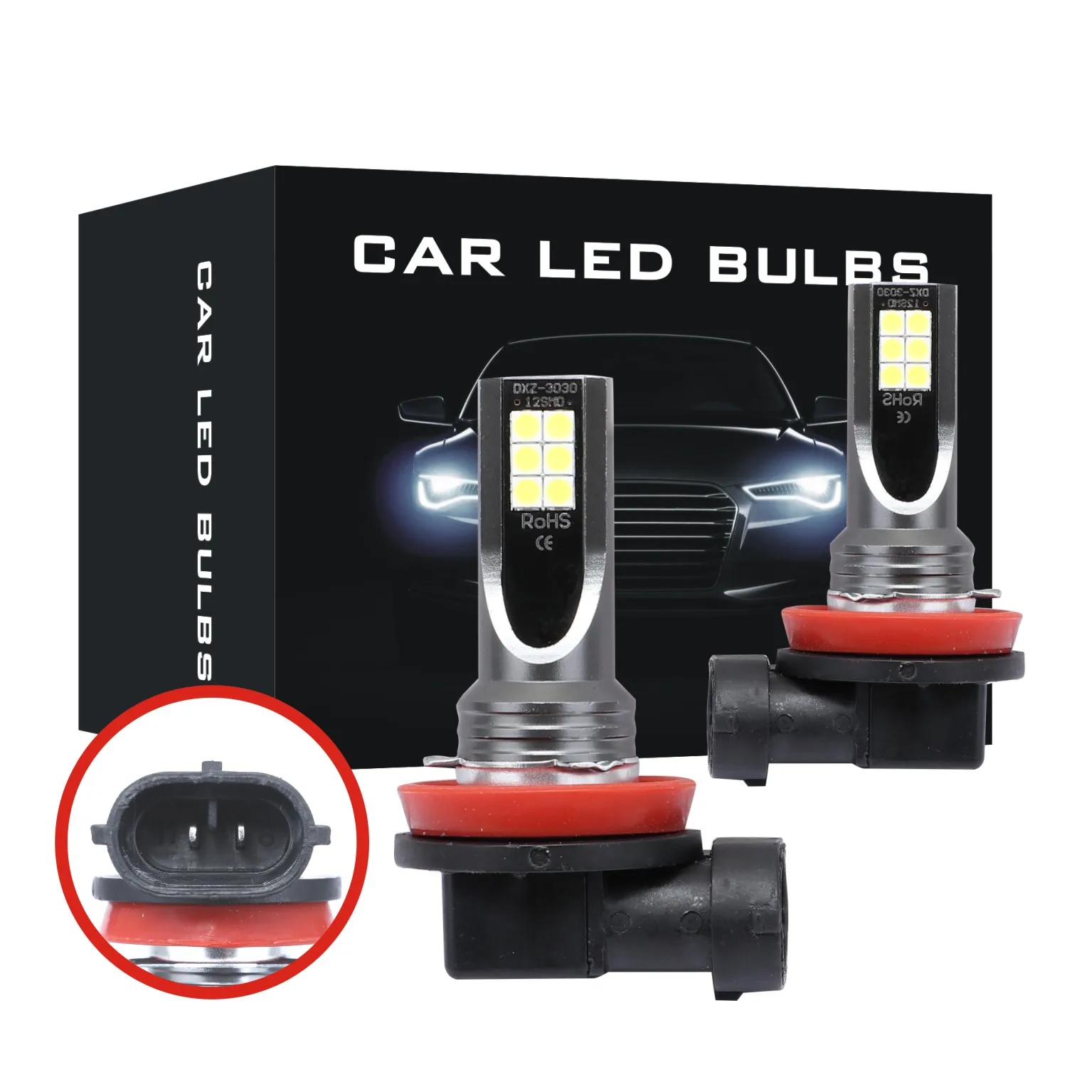 

Fog Light Bulbs H11 H8 H9 H16JP 9006 HB4 9005 HB3 Bulbs 55W 80W 12000LM 6000K White Auto LED Headlight Mini Size Car Lights