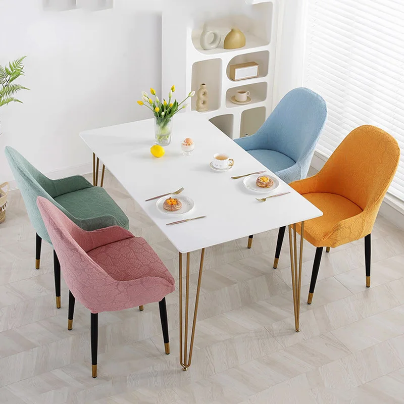 

High Back Chair Cover Curved Stool Cover Leaf Jacquard Chair Cover Chairs Seat Cover Armchair Cover Special-shaped Slipcovers