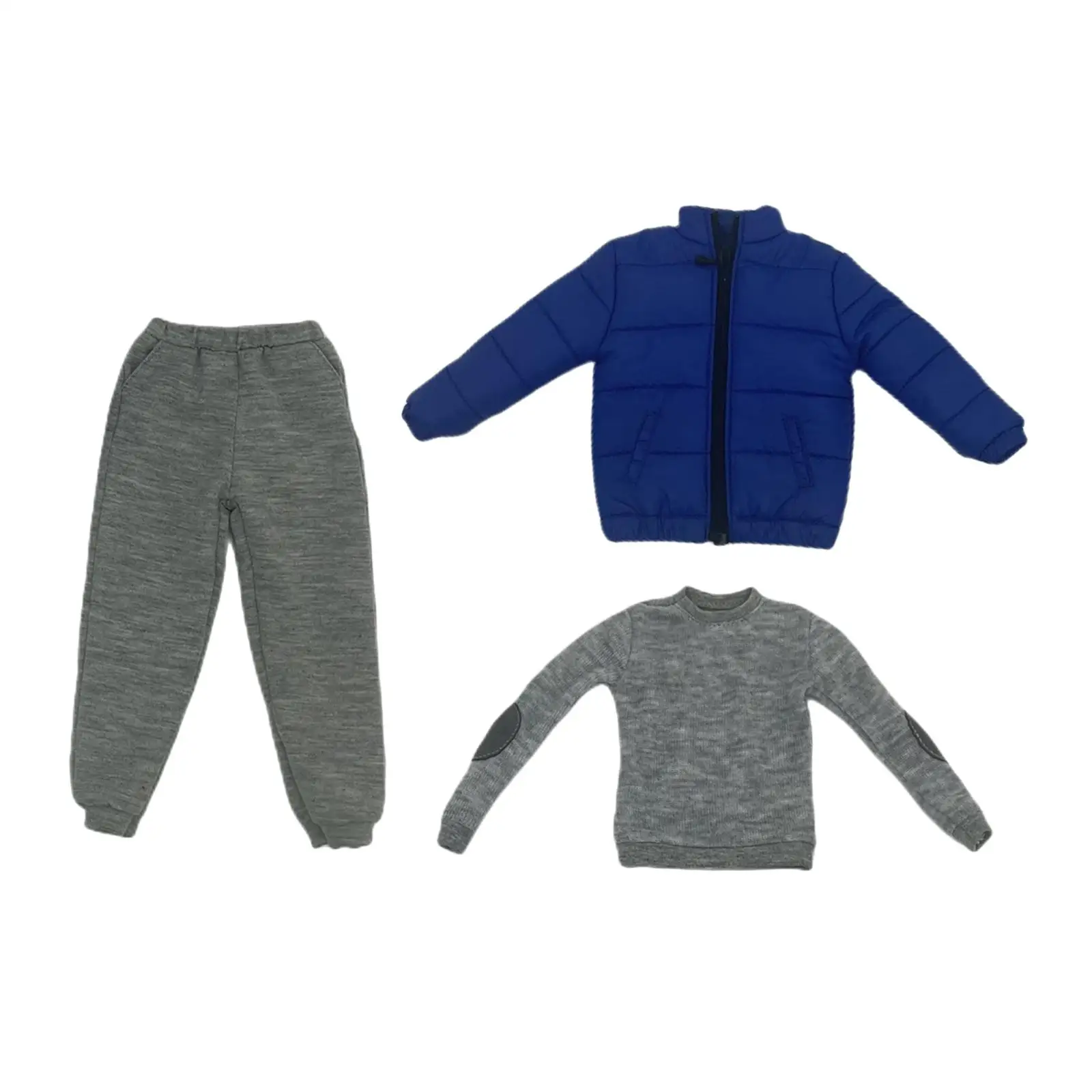 

3 шт., мужской пуховик с свитером и брюками, 12 дюймов