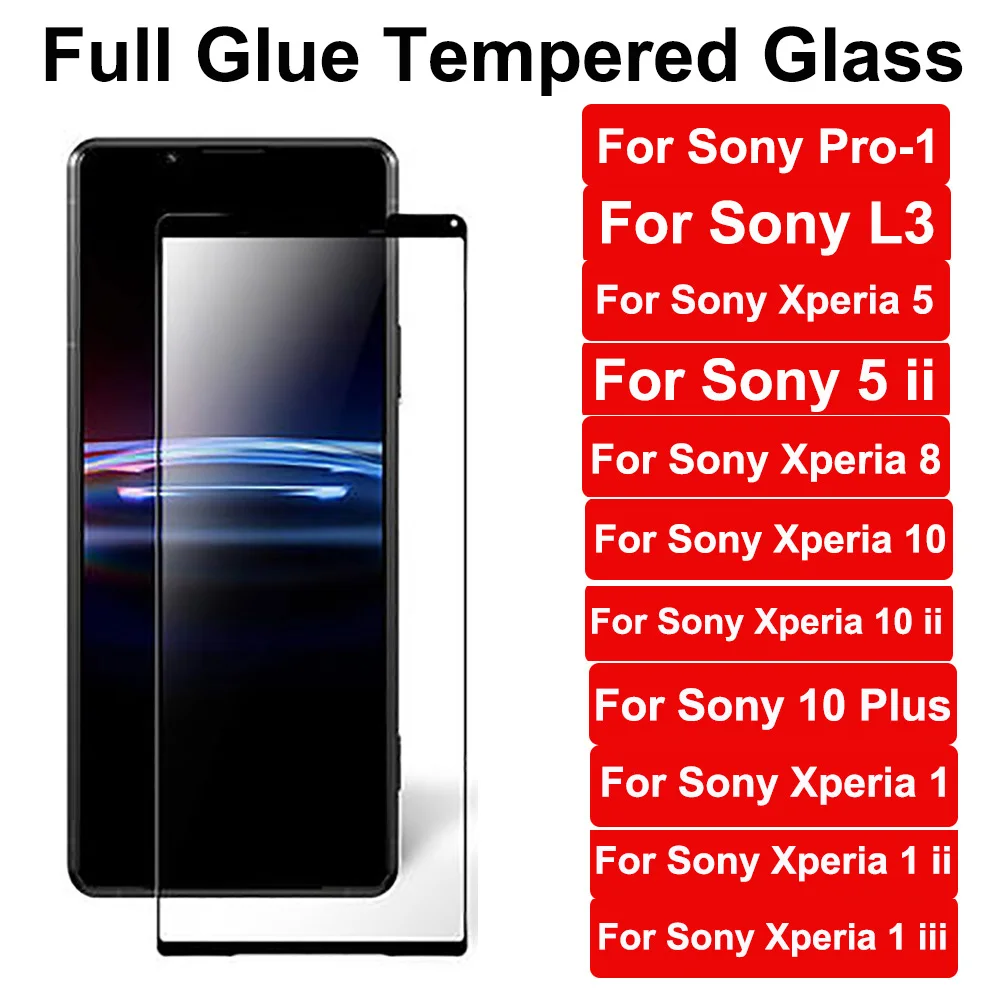 

9H Glass Film For Sony Xperia 8 L3 Screen Protector Protective Tempered Glass For Sony Xperia 1 5 10 III II Pro-I Pro I