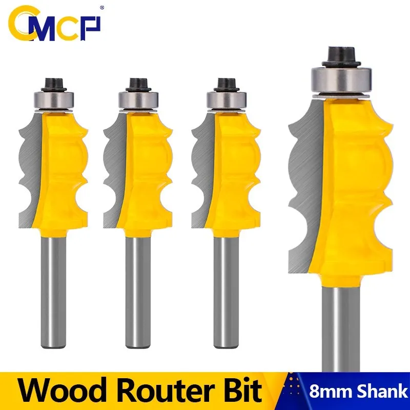 

CMCP Wood Router Bit 8mm Shank Carbide Molding Router Bit Trimming Wood Milling Cutter for Woodworking Cutter Tools