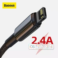 baseus 2 4a usb cable for iphone 12 11 pro max xr xs x cable fast charging cable for iphone 11 charger usb to lighting data line