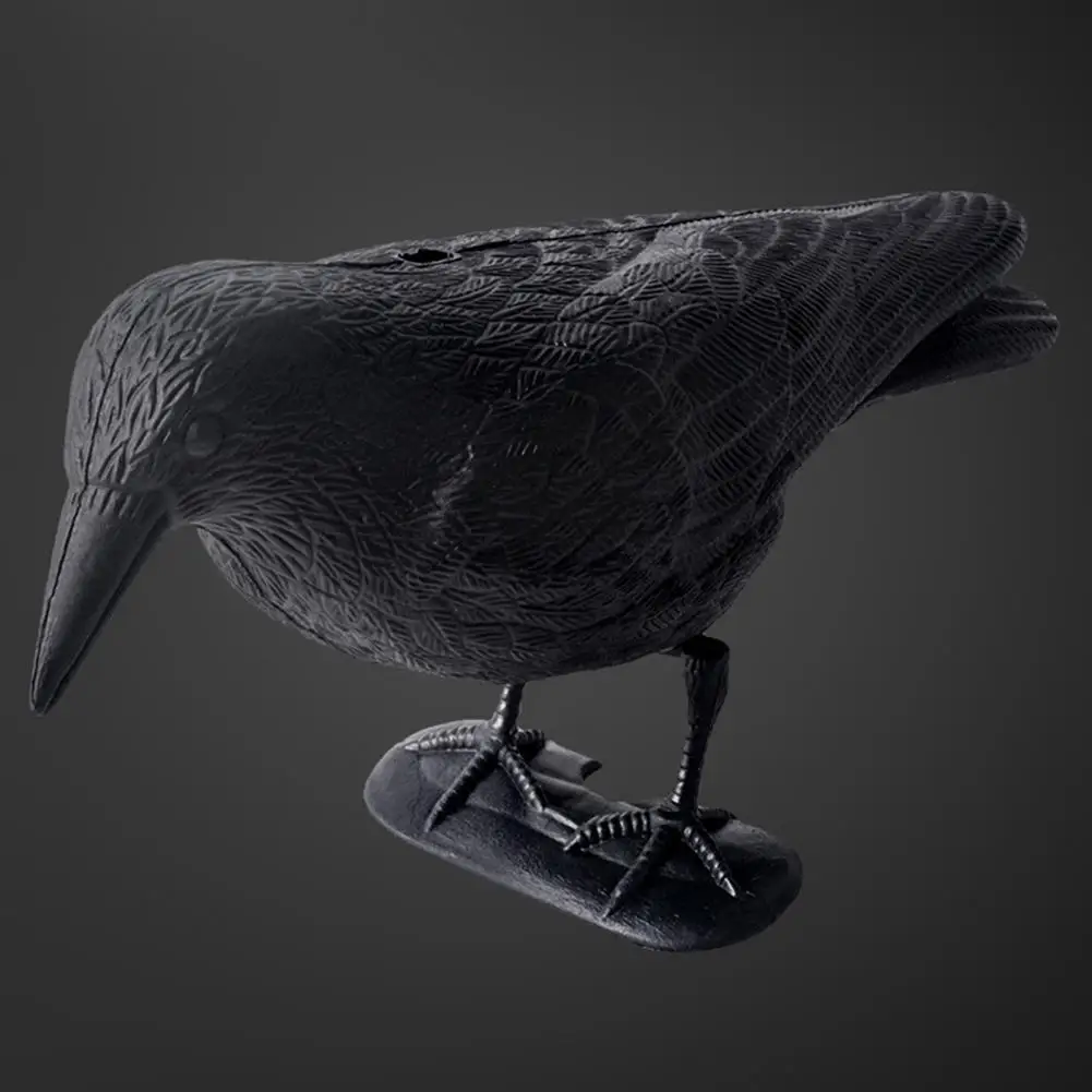 

Lightweight Excellent Scarecrow Pigeons Decoy Crow Decoration Thickened Garden Ornament Eye-catching for Yard