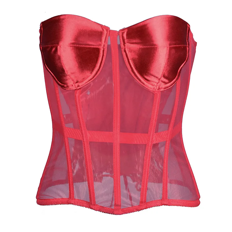 

Women Corsets Plastic Bones Support Mesh Strapless Soiree Convertible Bustier Bra To Support and Carry Special Occasion Dresses