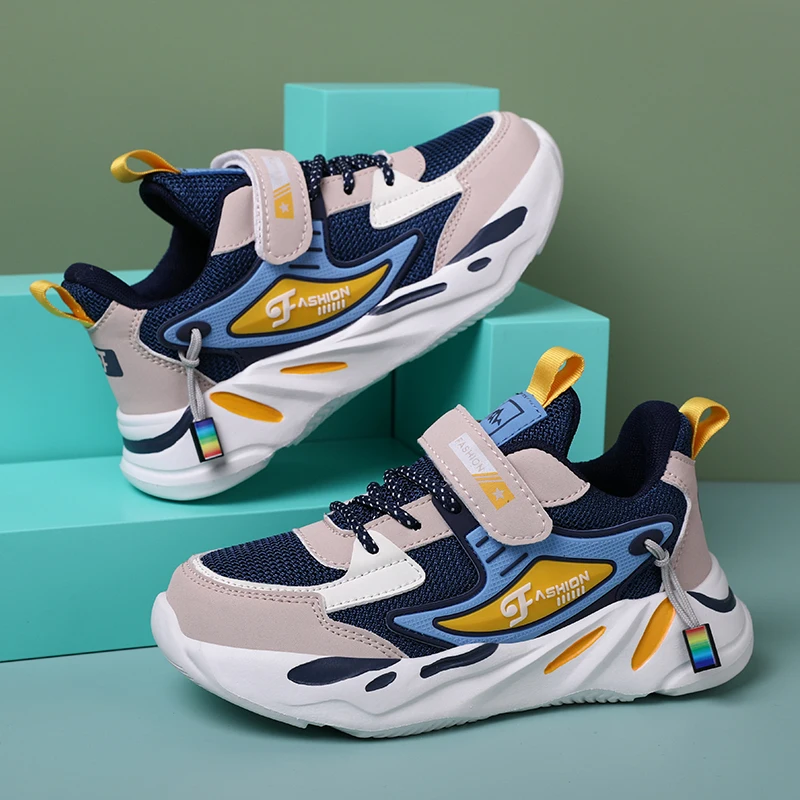 2023 Children Shoes Girls Boys Sneakers Mesh Breathable Sports Shoes Soft Sole Non-slip Kids Running Shoes Light Sneaker Shoes