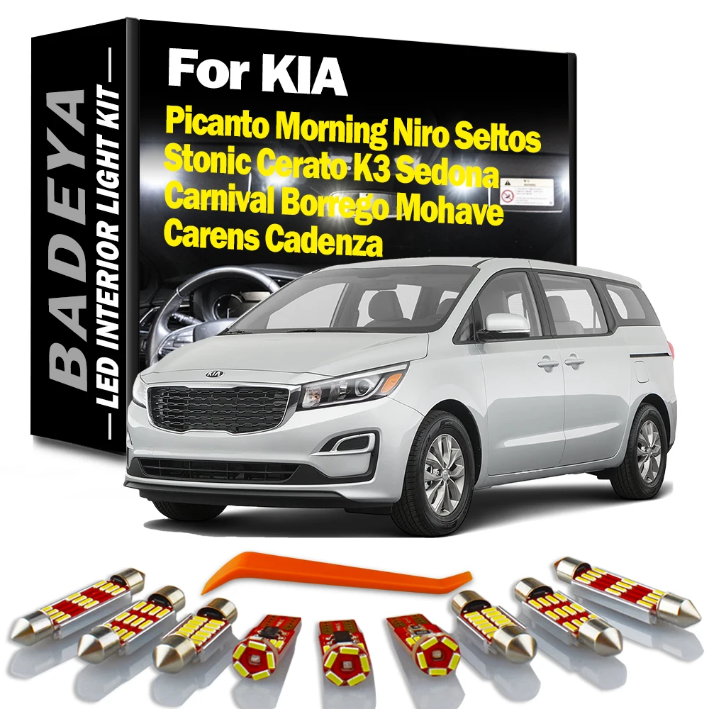 LED Interior Light Kit For KIA Picanto Morning Niro Cerato K3 Sedona Carnival Borrego Mohave Seltos Stonic Carens Cadenza Canbus