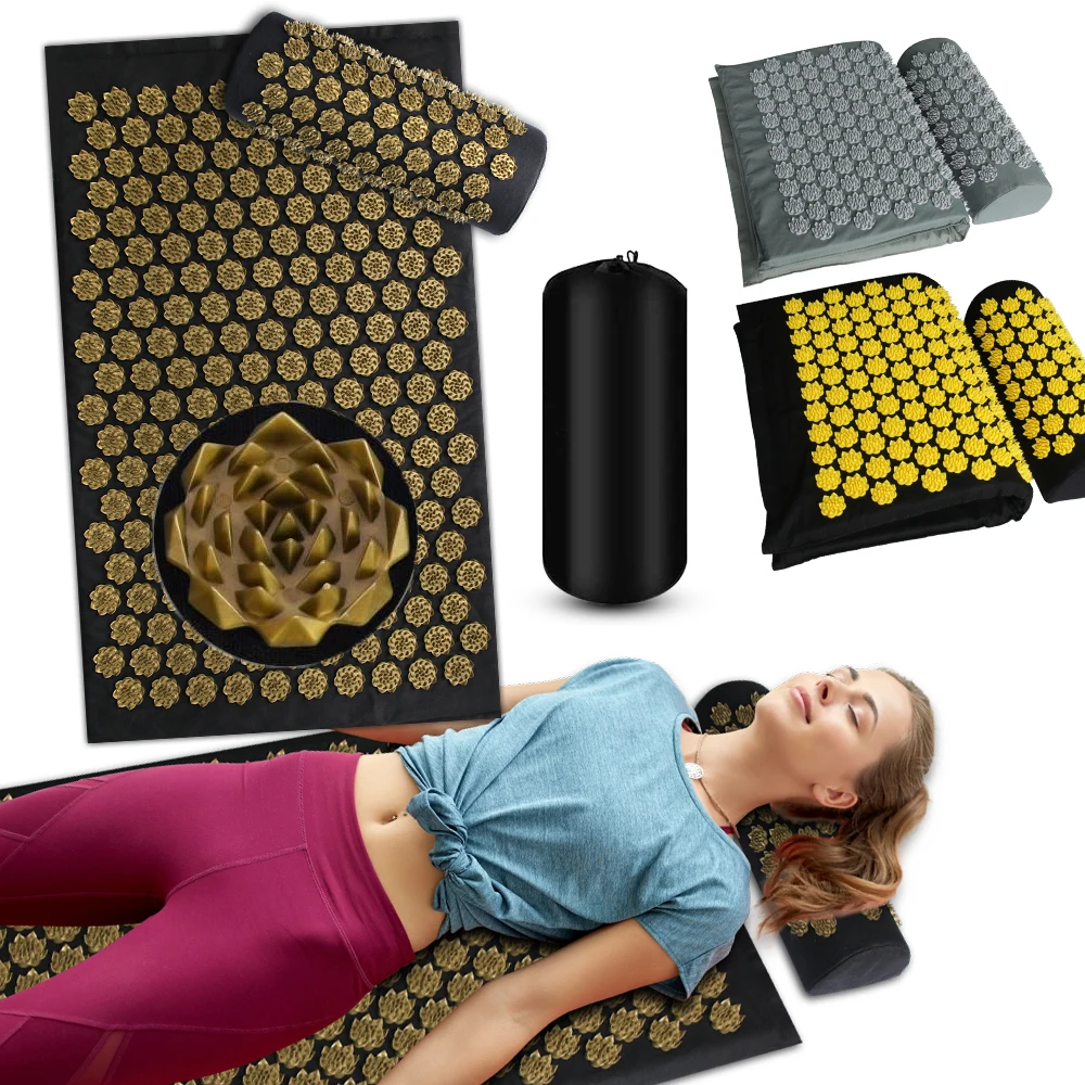 

Pranamat Kuznetsov's applicator Acupressure Yoga Cushion Sensi Massage Body Mat With Needle Foot Massager Pillow Fitness Pilates