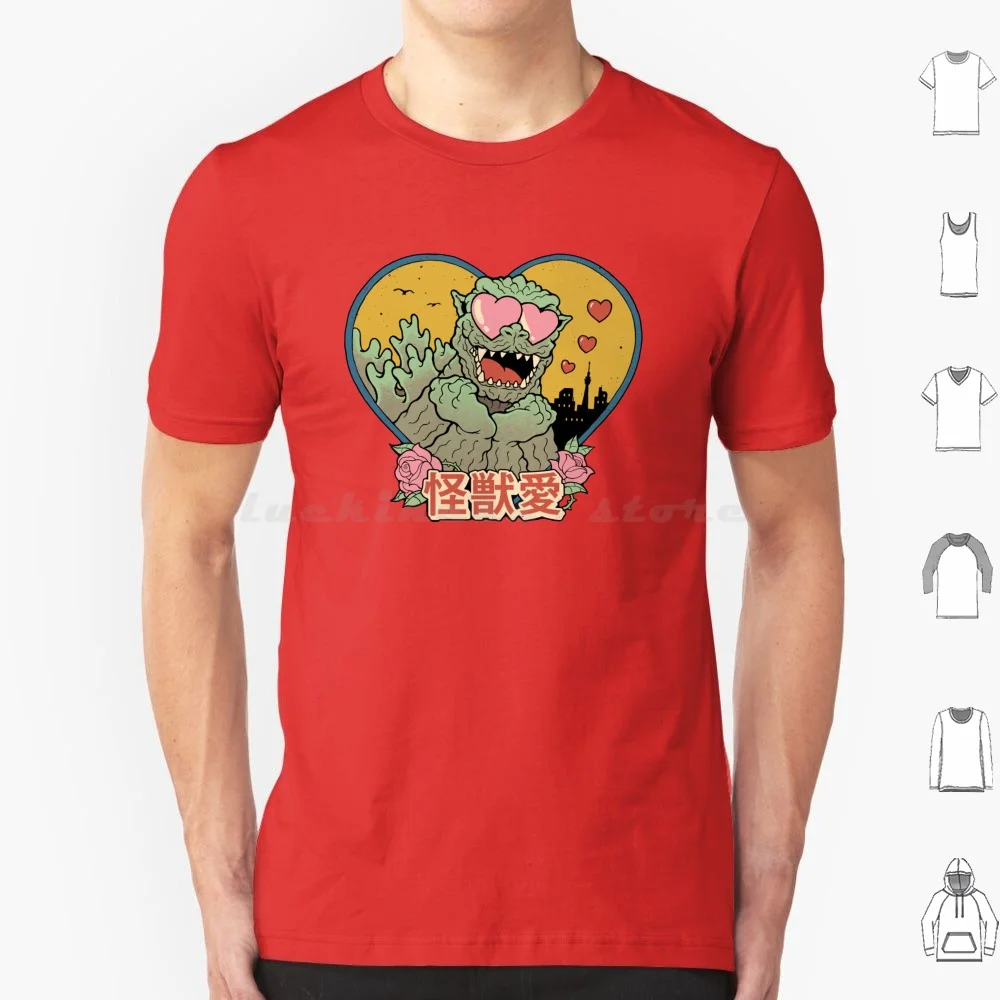Kaiju Love T Shirt Big Size 100% Cotton Valentines Kaijus 2023 Vincent Trinidad Art