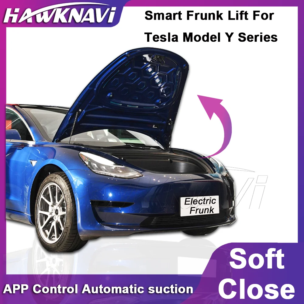 

Hawknavi электрическая передняя задняя дверь для Tesla модели Y серии, Модифицированная Автоматическая мощность Frunk Lift App управление
