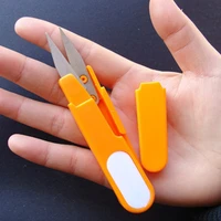 5 colors fish use scissors line cutter fishing scissors handle with covers plastic stainless steel fishing tackle tool hot sale