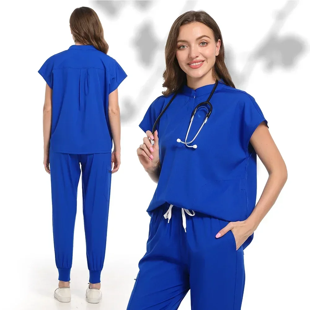 Multi-colored high elasticity soft dental pet hospital pharmacy clinic beauty salon uniform sets suitable for doctors and nurses