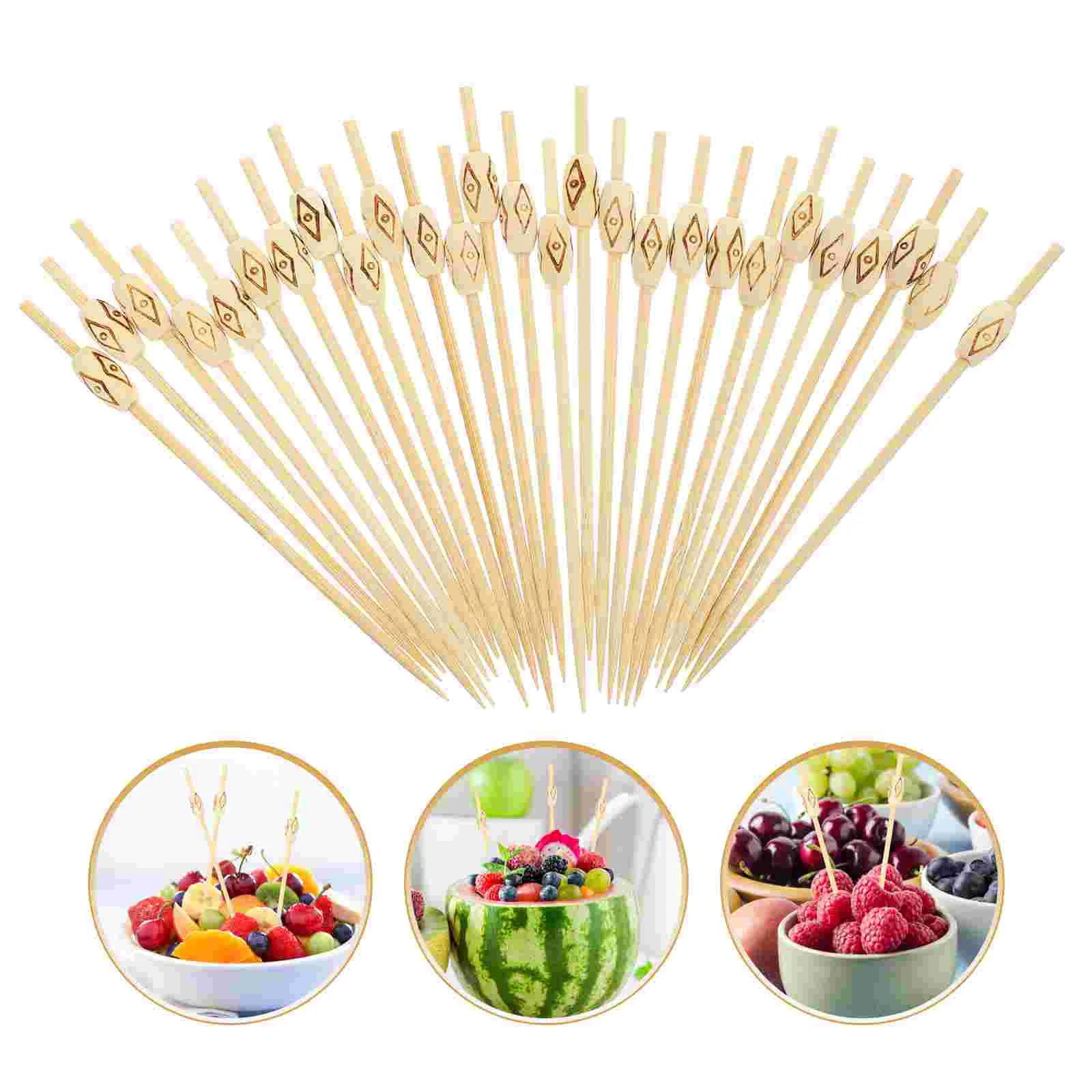 

Picks Cocktail Sticks Pick Fruitforkspastry Appetizer Skewers Disposable Toothpicks Stick Tasting Beads Sandwich Drink Topper