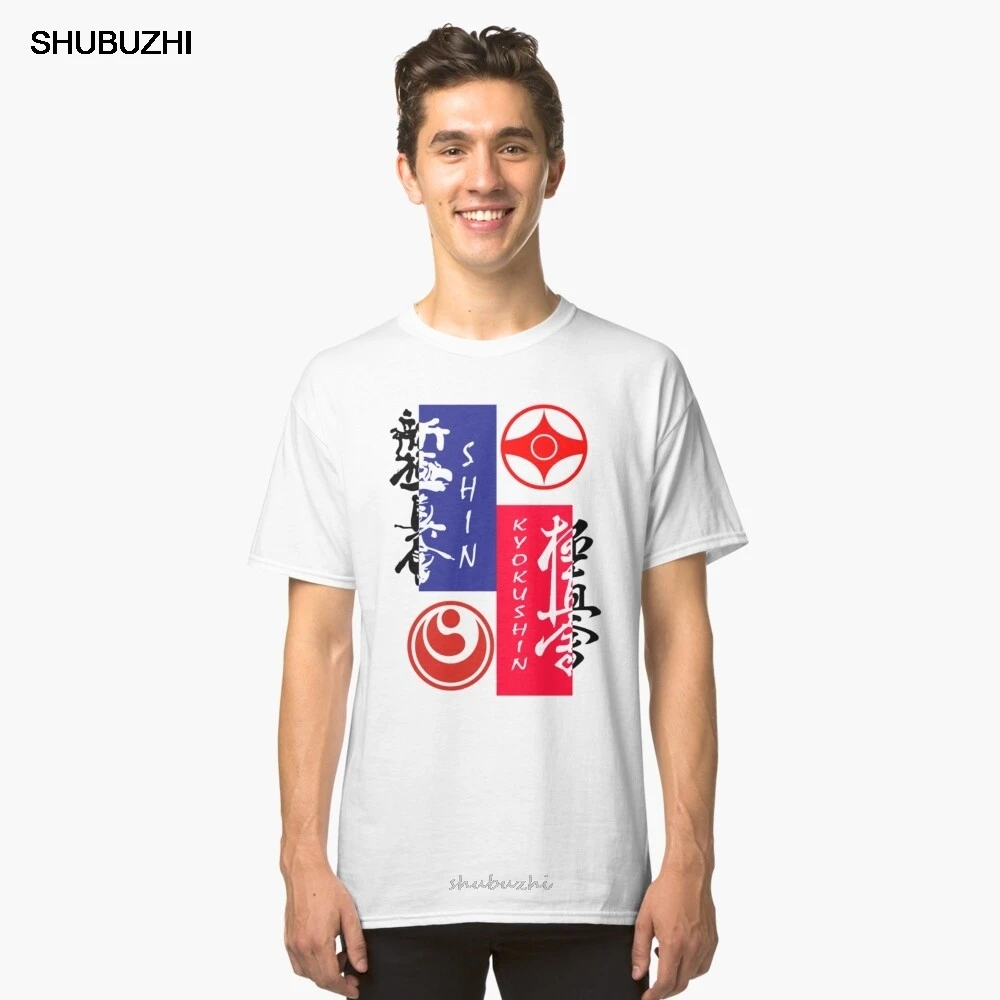 

male brand cotton tshirt Kyokushin shinkyokushin Classic T-Shirt fashion short sleeve men summer t-shirt