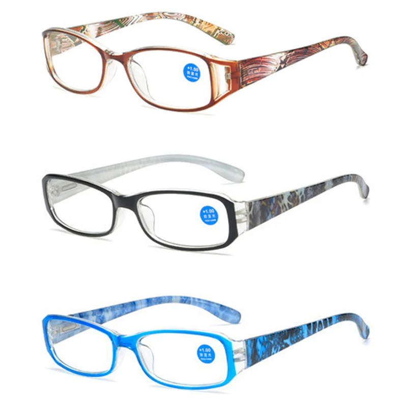 

+1.0~4.0 New Unisex Carved Flower Reading Glasses Anti-Blue Light Spring Legs Women Man Eyewear Protector Glasses Presbyopic