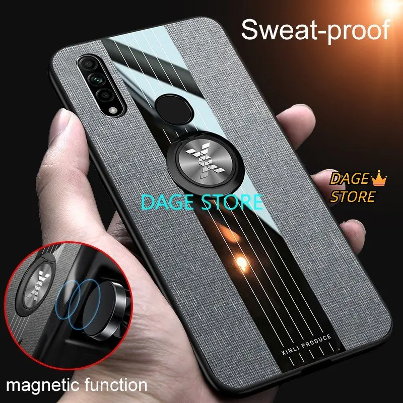 

For OPPO A31 Case Shockproof Finger Ring Back Cover Hard Stand Casing