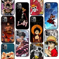 one piece monkey d luffy phone case for iphone 11 12 pro max 13 mini 7 plus x xs xr apple 6 6s 8 se 5 5s fundas back cover coque