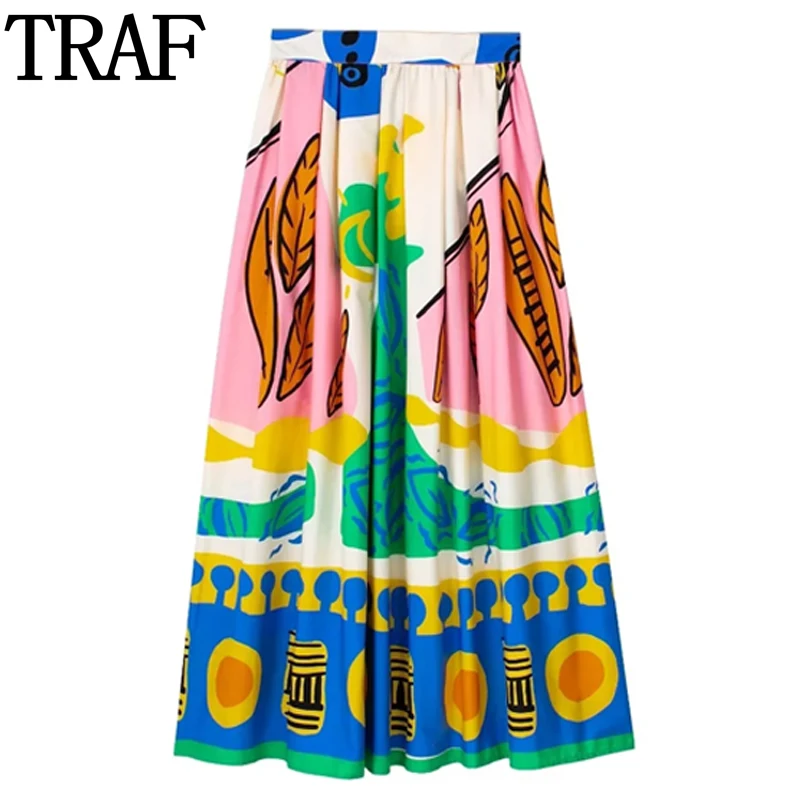 

Юбка-макси Летняя женская Плиссированная, с высокой талией