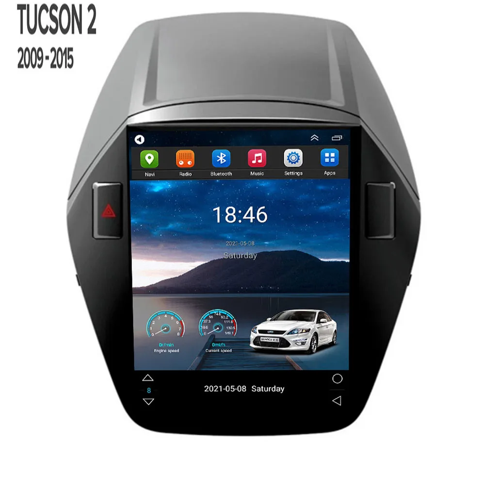 

For Tesla Style 2Din Android 12 Car Radio For HYUNDAI TUCSON IX35TUCSON IX Multimedia Video Player GPS Stereo Carplay DSP RDS