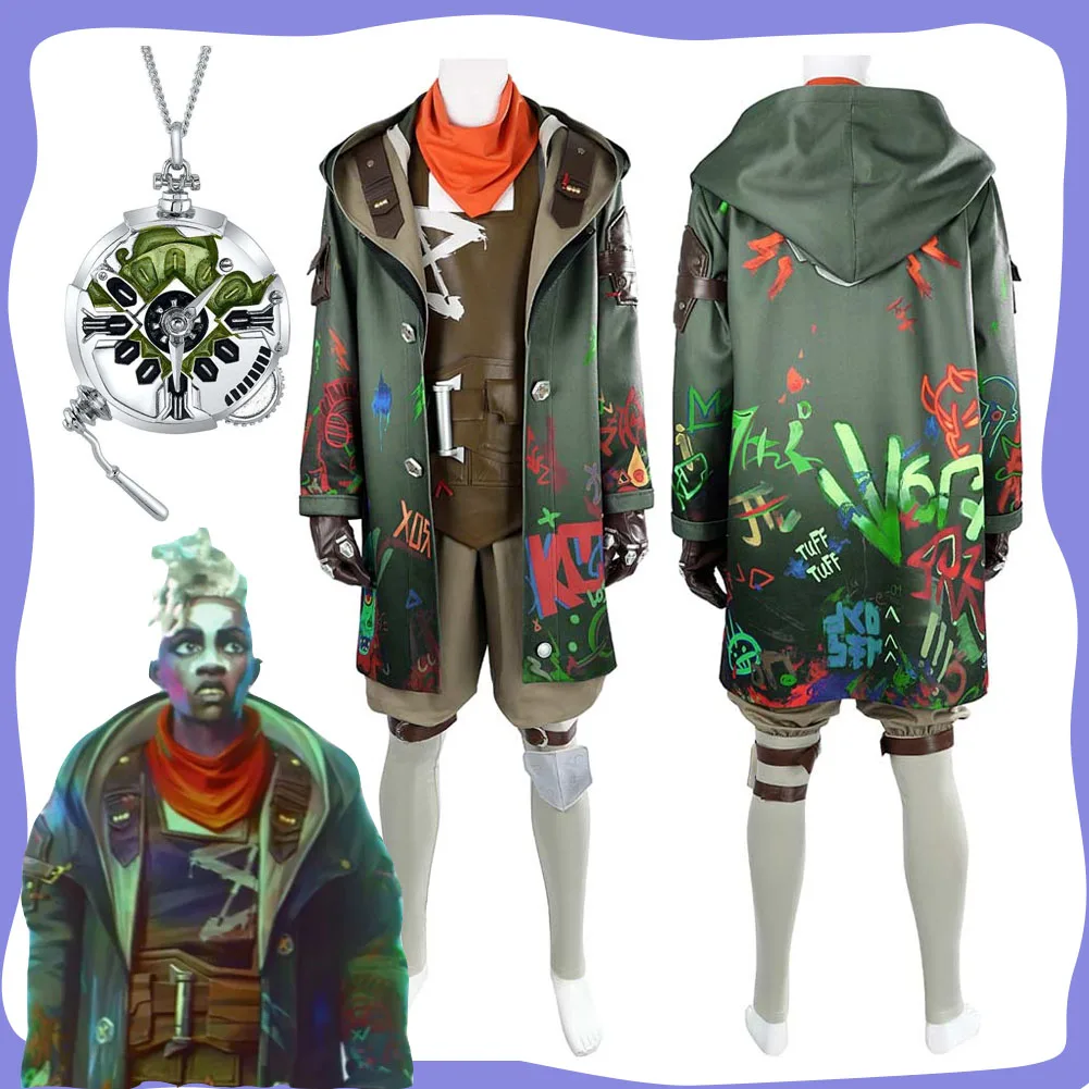 Ожерелье для косплея Acrane Ekko мужской боевой костюм в стиле фэнтези 2024 игровой LOL