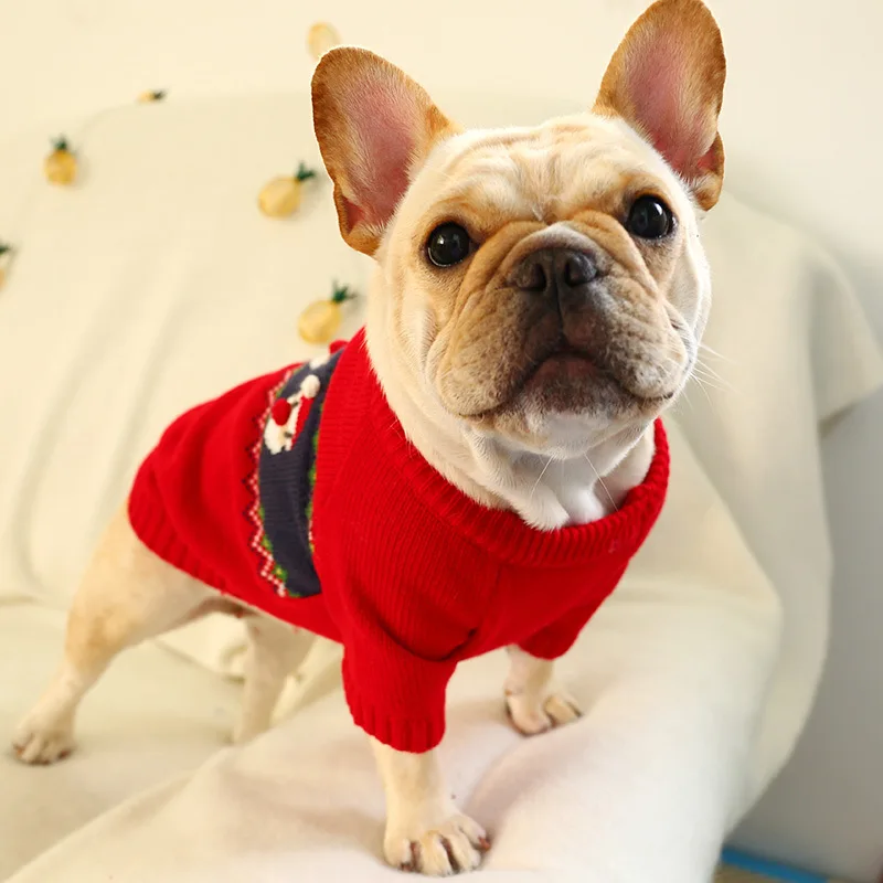 

Schnauzer Pug French Bulldog Clothing Corgi Costume Xmas Pet Coat Outfit Christmas Dog Sweater Autumn Winter Dog Clothes Poodle