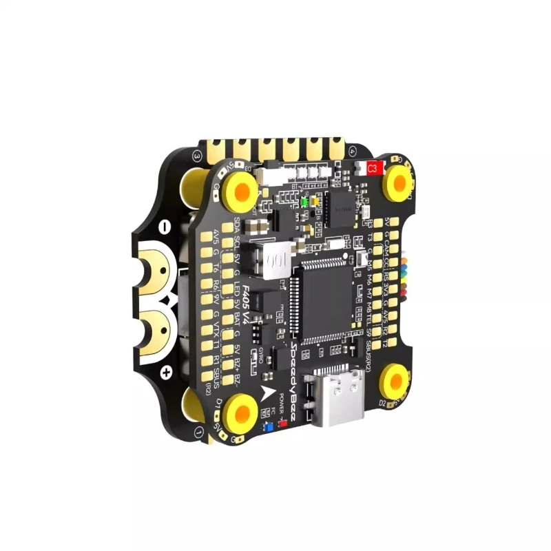Фото 1 шт. для F405 V4 60A Stack 3-6S FC&ESC ICM42688P F405 FC Полетный контроллер BLHELIS 55A 4-в-1 ESC для FPV фристайл-дронов и моделей БПЛА №3