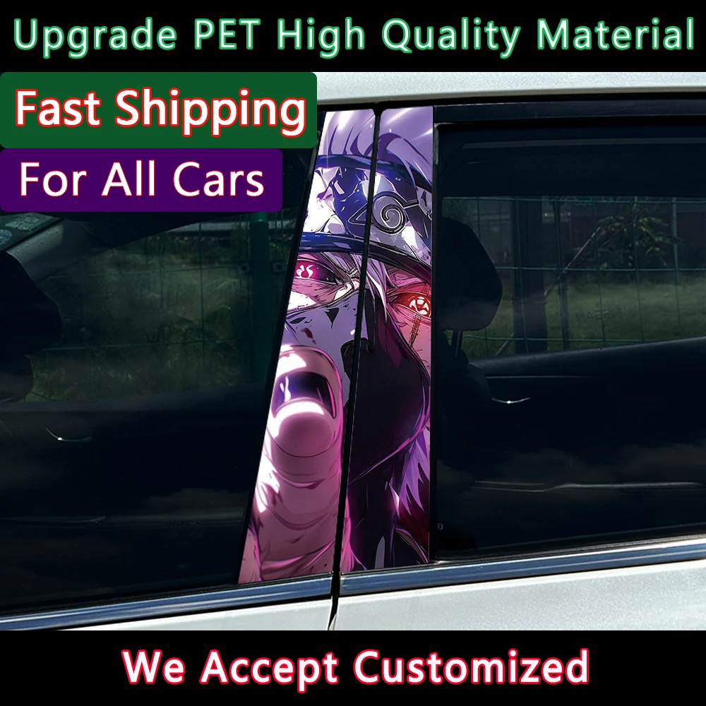 Anime Boy Spider Bat Car Stickers Auto B-pillar Center Column Decoration Cover Scratches Waterproof Decals Accessories