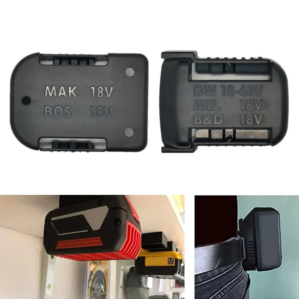 

5PCS Electric Tool Battery Storage Case Wall Mount Dock Holder For Makita/Bosch/Dewalt/Milwaukee 18V Battery Rack Fixing Devices