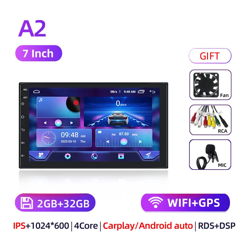 

Автомагнитола Ruancheng универсальная, 7 дюймов, с GPS, android 256