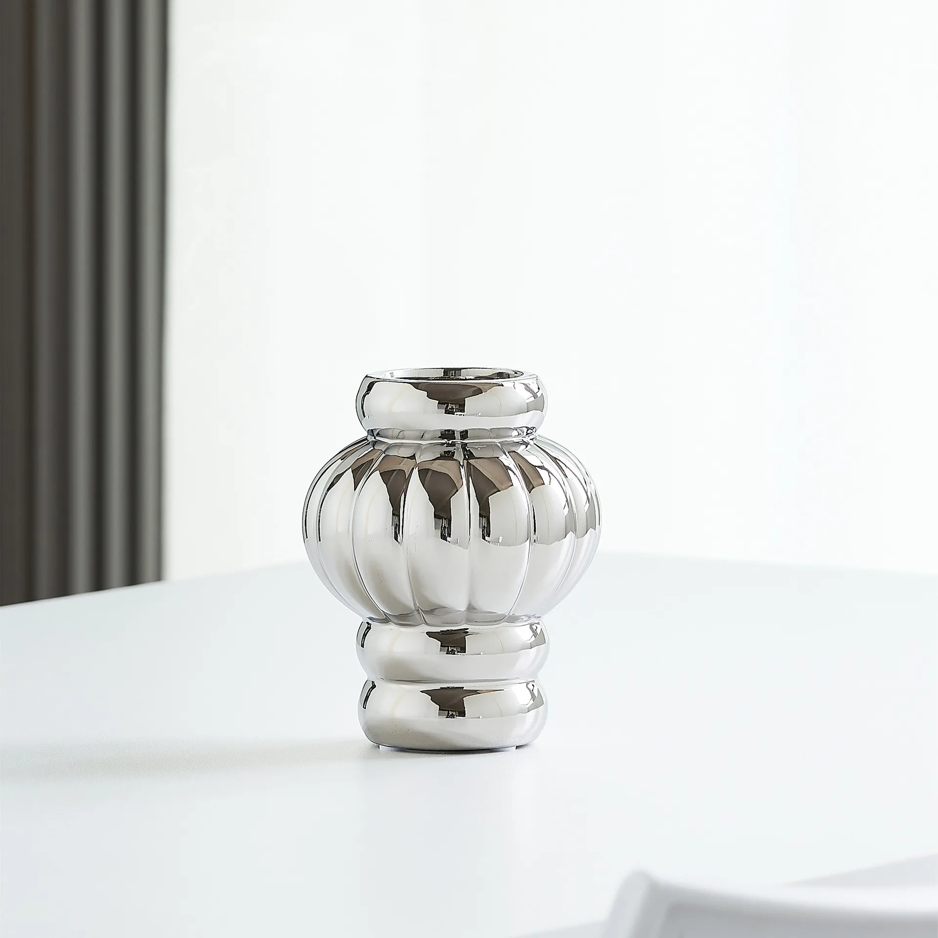 Керамическая ваза в форме серебряного фонаря цветок аксессуары для гидропоники