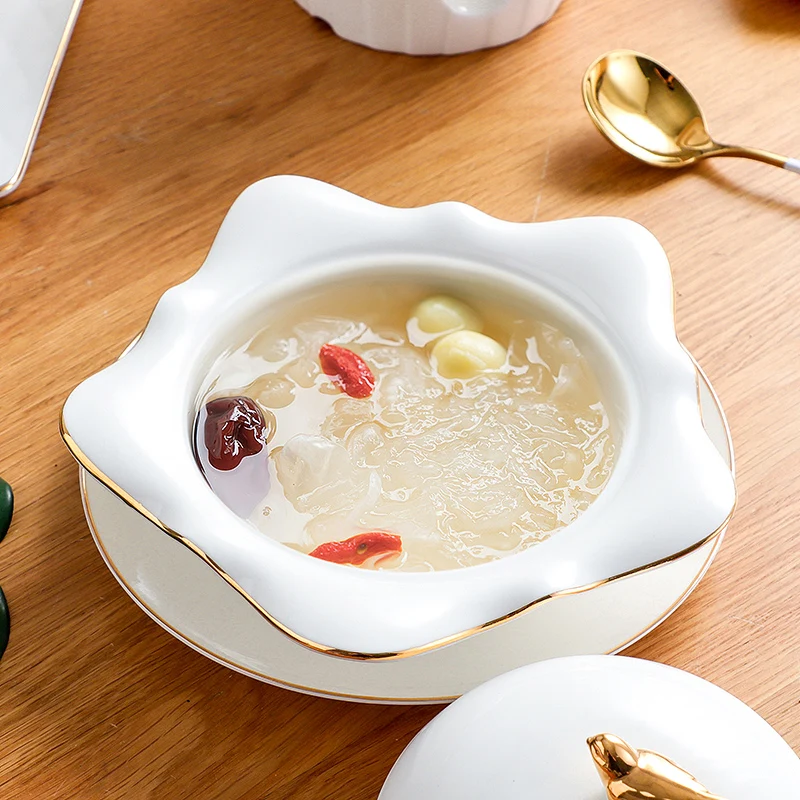 Приклеивающаяся тарелка с изображением проса рыбы крыльев птичьего гнезда