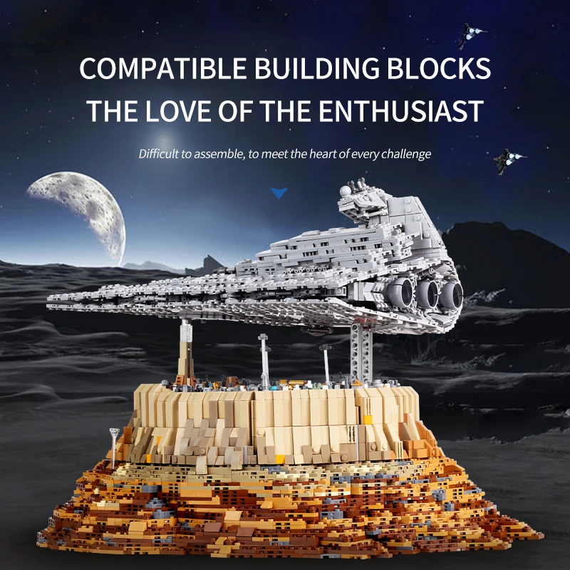

City Technology Building Blocks Star Destroyer Cruise Starship Empire Game Model Children's Educational DIY Toy Gift