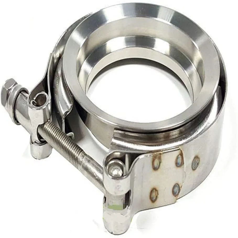 От 3 до 5 дюйма 304S Комплект фланцевых зажимов для выхлопных газов V-образный зажим 4