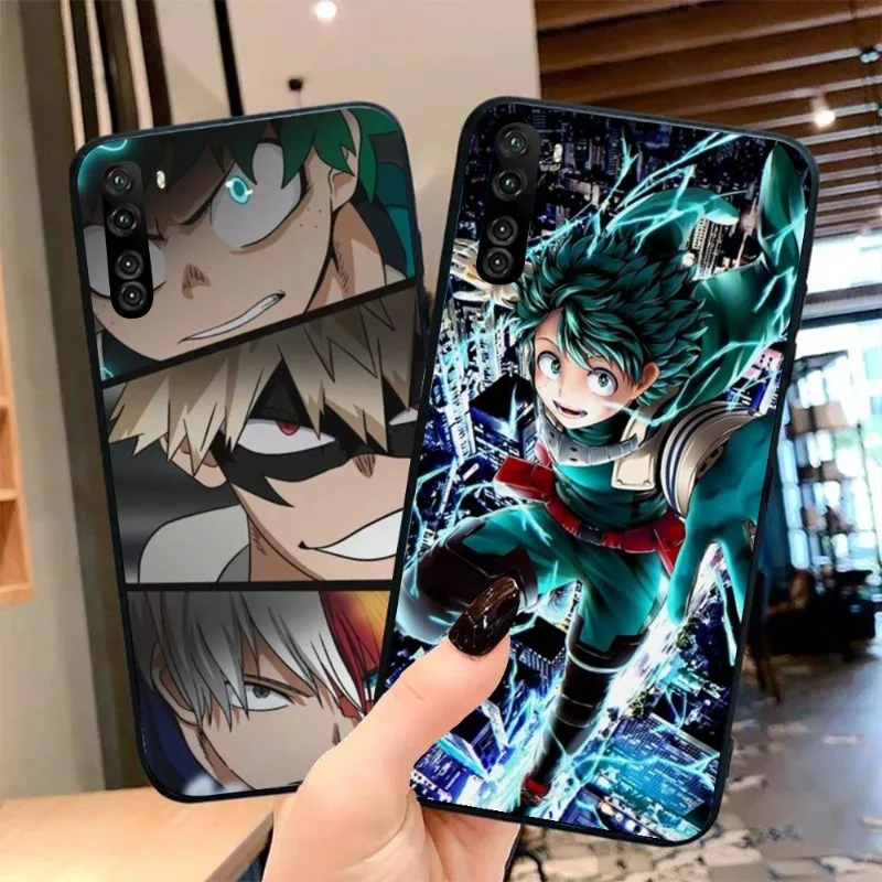 

Midoriya Izuku Deku чехол для телефона для OPPO Find X5 X3 X2 A93 Reno 8 7 Pro A74 A72 A53 черный мягкий чехол Funda Shell