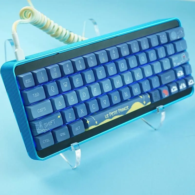 

Blue Keycap for Mechanical Keyboard 127 Keys XDA Profile PBT Dye Sublimation Cute Anime Little Prince Keycaps MX Switch