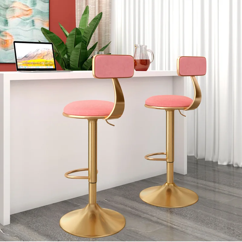 

Bar Chair Lift Swivel Chair Light Luxury Front Desk Bar Chair Nordic Bar Stool Simple Home Bar Stool