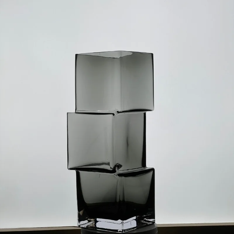 

Nordic Design Glass Vases Transparent Desk Black Small Vases Minimalist Ikebana Living Room Decoracion Hogar Home Decor WZ50HP