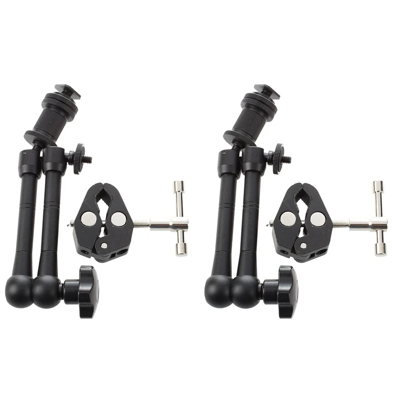 

2X11 дюймовый фрикционный шарнирный магический рычаг + Супер Зажим краб плоскогубцы зажим для DSLR