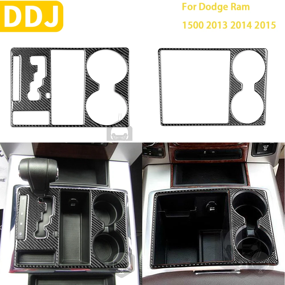 

For Dodge Ram 1500 2013 2014 2015 Car Accessories Carbon Fiber Shifter Panel Trim Sticker Modification Decoration LHD