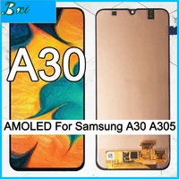6 4 super original amoled lcd display for samsung galaxy a30 lcd a305ds a305f a305fd a305a touch screen digitizer assembly