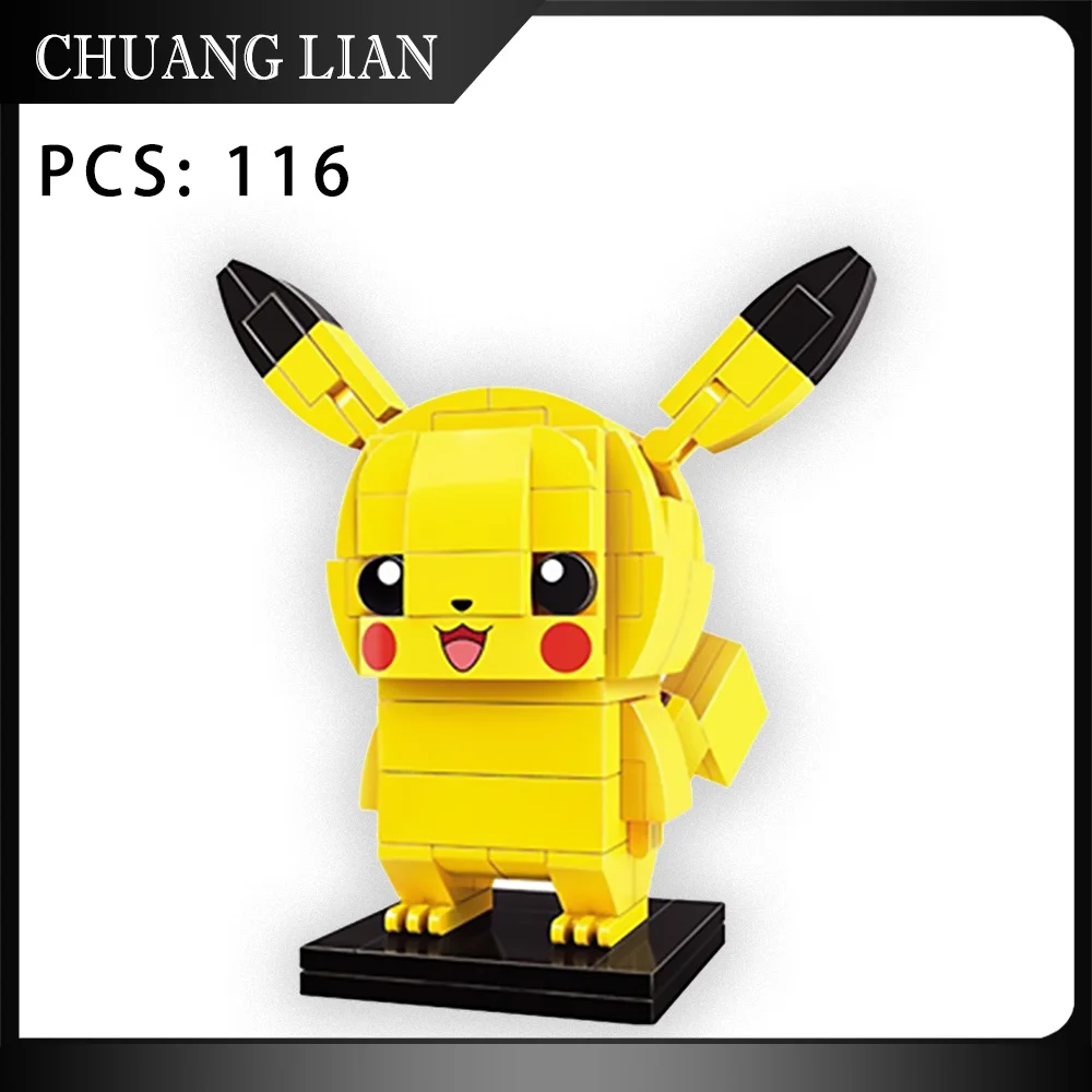 

TAKARA TOMY Pokemon Cartoon Picachu Animal Building Blocks Pokémon Charizard Venusaur Bricks Model Toys for Kids Gifts