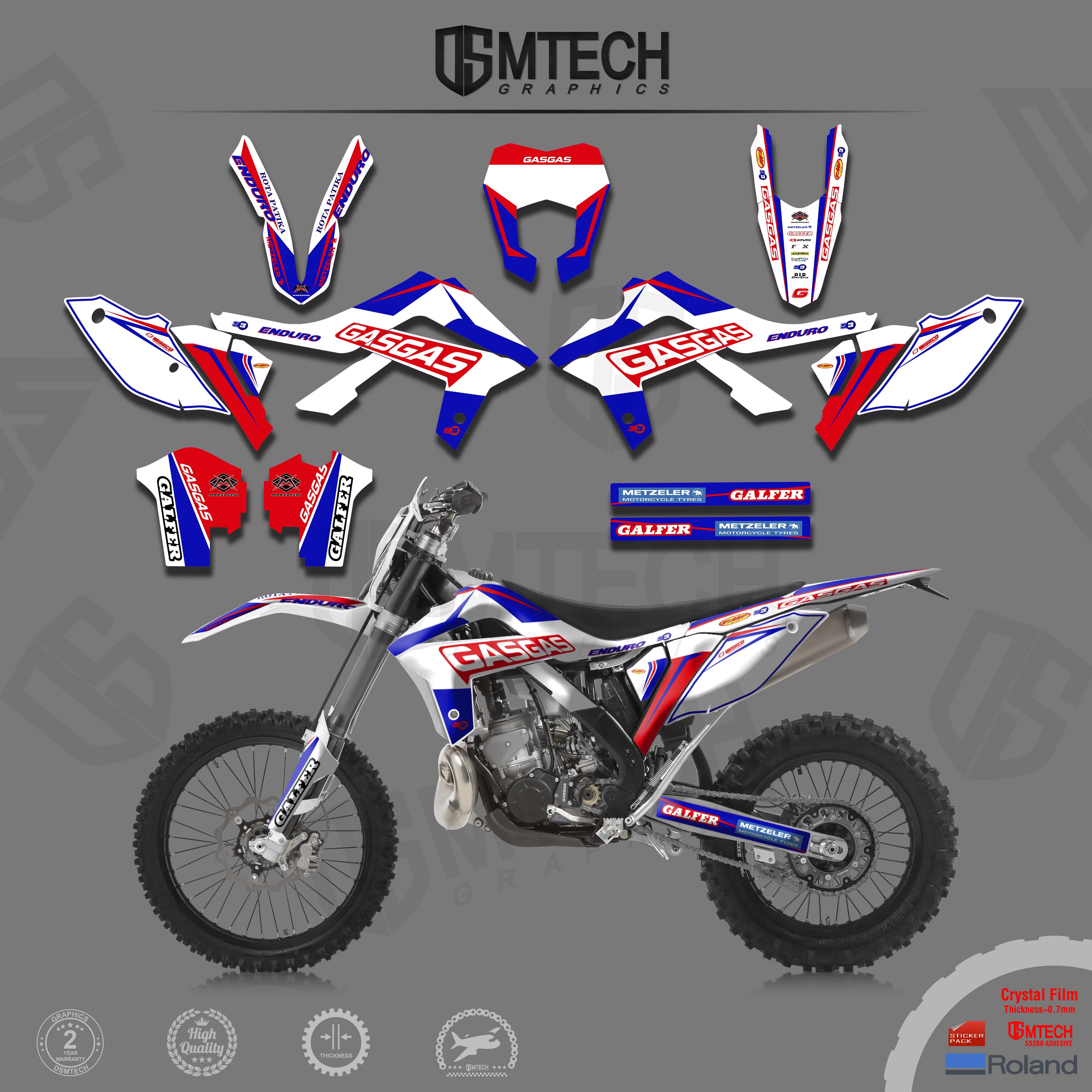 DSMTECH Team Motorcycle Sticker Graphic Decal Kit for GASGAS EC 2014 2015 2016 2017 Ec 14-17 001