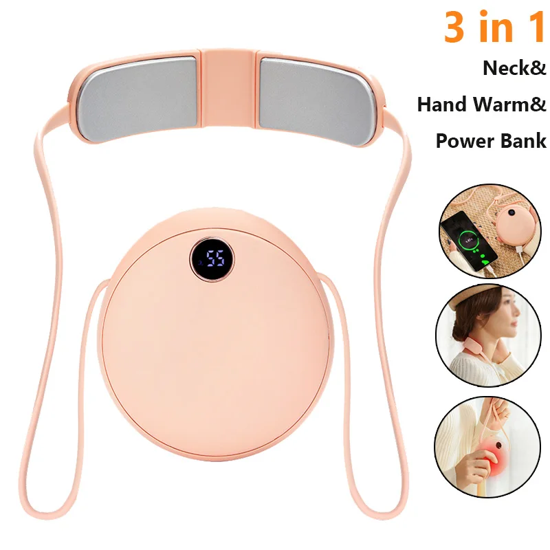 

Portable 10000mAh Power Bank USB Electric Hand Warme Rechargeable Neck Warmer Mini Pocket Heater for Home Outdoor Phone Charger