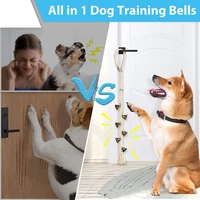 dog intellectual development toys detachable hanging type cotton rope bells pet dog training ring a doorbell toys dog supplies